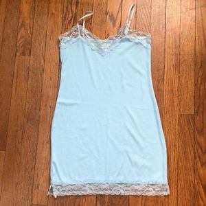 Light Blue Lacy Tank Top